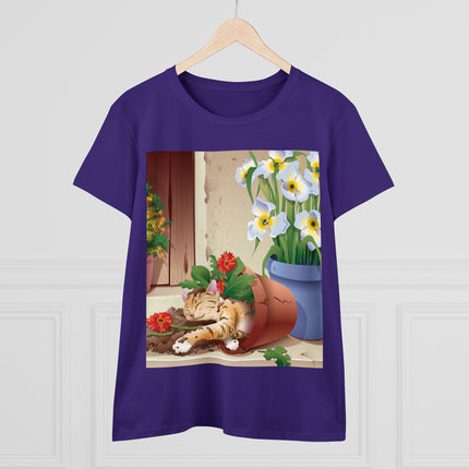 Blooming Serenity Women's Midweight Cotton Tee