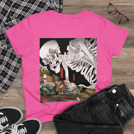Mitsukuni Defying the Skeleton Spectre by Utagawa Kuniyoshi Women's Midweight Cotton Tee