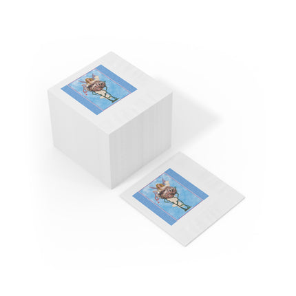 Enchanting Serenity White Coined Napkins