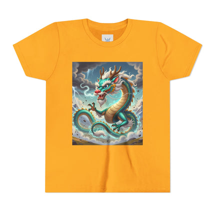 Tibetan Dragon in Battle Youth Short Sleeve Tee