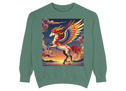 Flame-Winged Horse at Sunset Sweatshirt