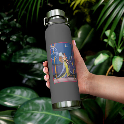 Smoke and Secrets: A Glamorous Encounter in Prohibition Era Copper Vacuum Insulated Bottle, 22oz