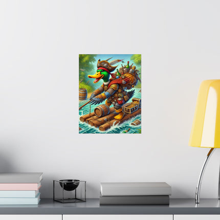 🦆🗺️ The Daring Drake Matte Vertical Poster – Adventure, Freedom & Mythic Storytelling
