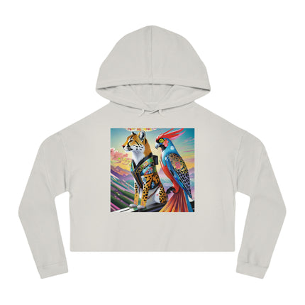 Cybernetic Duets Cropped Hooded Sweatshirt