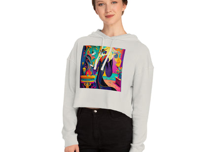 Phantoms of Elegance Women’s Cropped Hooded Sweatshirt