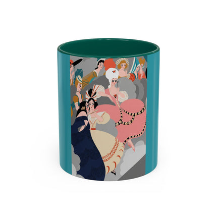 Celestial Masquerade Colorful Mugs – Theatrical Elegance & Floating Whimsy