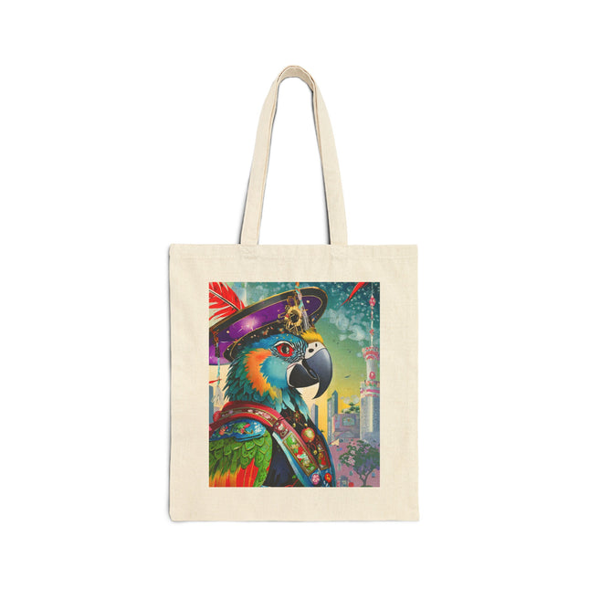 Tech Plumes Cotton Canvas Tote Bag