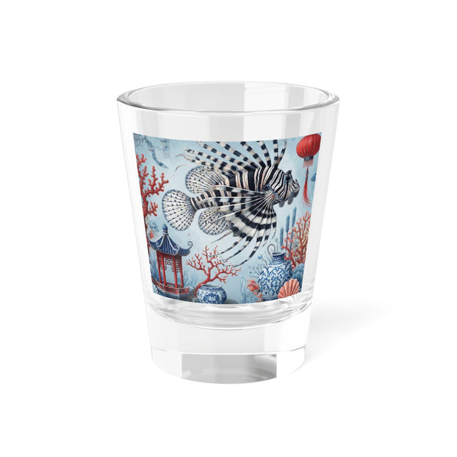 Lionfish & Lantern Shot Glass – Mystical Ocean & Asian Harmony