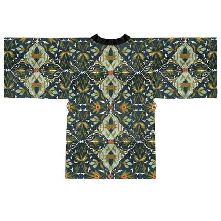 Ornamental Tiles (Pl. 10) from the Afghan Boundary Commission Long Sleeve Kimono Robe (AOP)