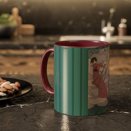 La balançoire by Georges Lepape Colorful Mugs (11oz, 15oz)