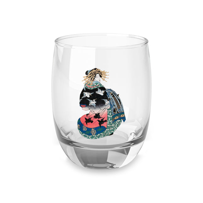 Japanese Woman by Keisai Eisen Whiskey Glass