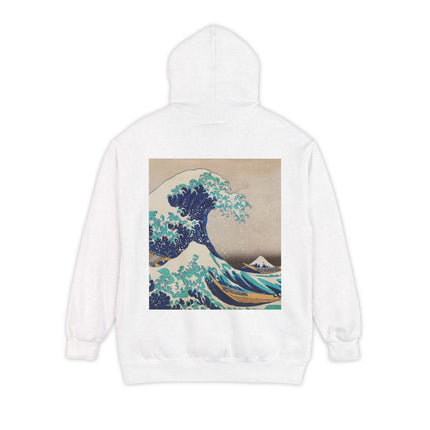 The Great Wave off Kanagawa by Katsushika Hokusai Unisex Garment-Dyed Hoodie