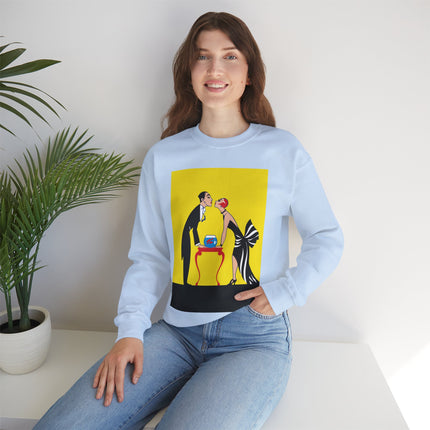 A Moment of Elegance: A Passionate Embrace Amidst Golden Splendor Heavy Blend™ Crewneck Sweatshirt