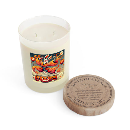 Jack-O’-Lantern Drums & The Kabuki Rabbit Scented Candle - Full Glass, 11oz