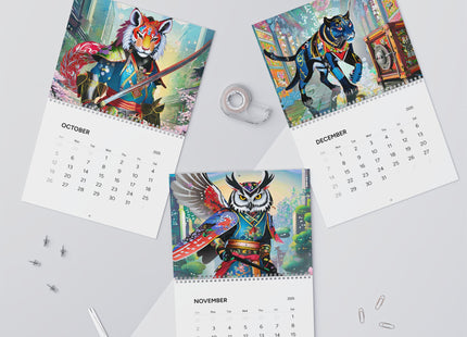 Neon Beasts: A Cyberpunk Odyssey Wall Calendars (2025)