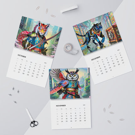 Neon Beasts: A Cyberpunk Odyssey Wall Calendars (2025)