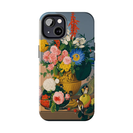 🌺🐦 The Garden Of Golden Birds Phone Case – Art Deco Floral Elegance
