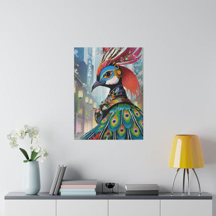 Techno Plumes Matte Canvas, Stretched, 0.75"
