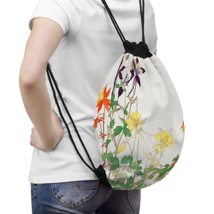 Aquilegia by Tanigami Kônan Drawstring Bag