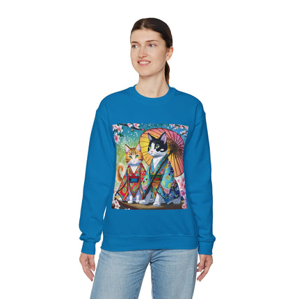 Kimono Kitties Unisex Heavy Blend™ Crewneck Sweatshirt
