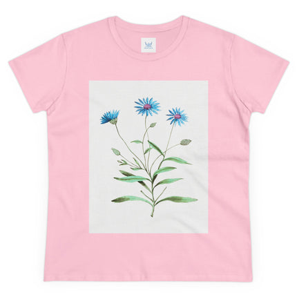 Blue Strawflower by Anselmus Boëtius de Boodt Women's Midweight Cotton Tee