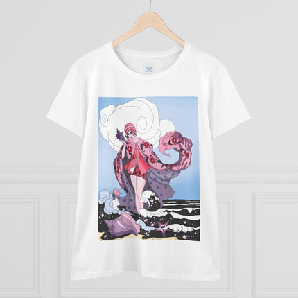 Goddess of the Swirling Sea Midweight Cotton Tee