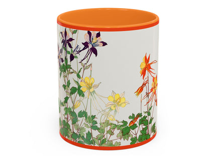 Aquilegia Flowers by Tanigami Kônan Colorful Mugs (11oz, 15oz)