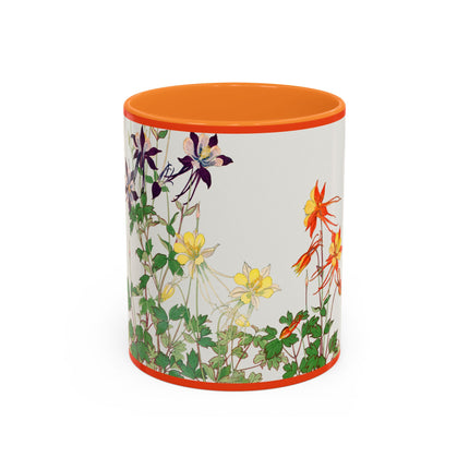 Aquilegia Flowers by Tanigami Kônan Colorful Mugs (11oz, 15oz)