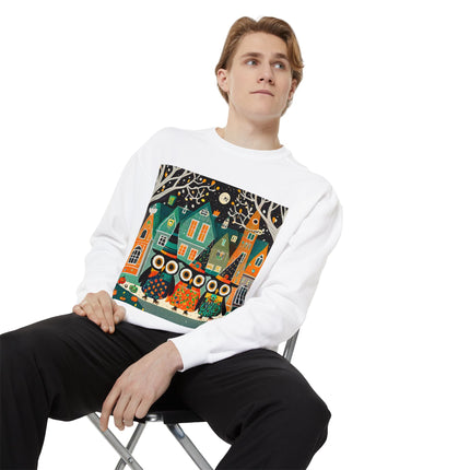 Night of the Trick-or-Treating Owlets Unisex Garment-Dyed Sweatshirt