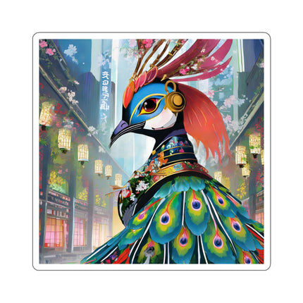Techno Plumes Kiss-Cut Stickers (4 Sizes)