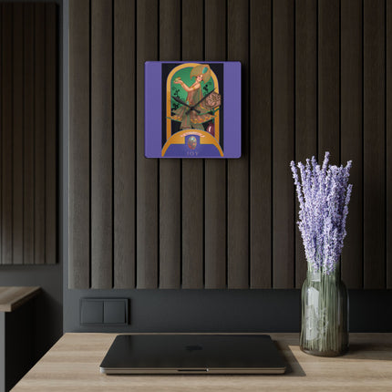 October & Opal, Tourmaline Zodiac Acrylic Wall Clock