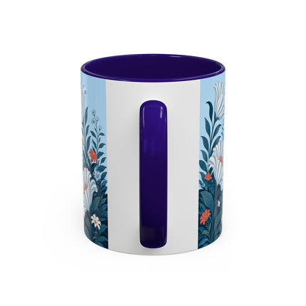🎨💙 The Enchanted Garden Artist Colorful Mug – Art Deco Floral Whimsy
