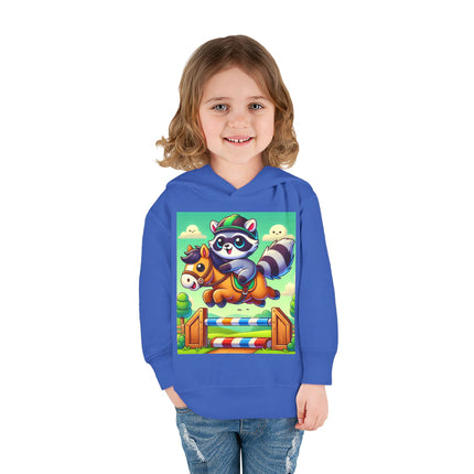 Raccoon Rider Toddler Pullover Fleece Hoodie