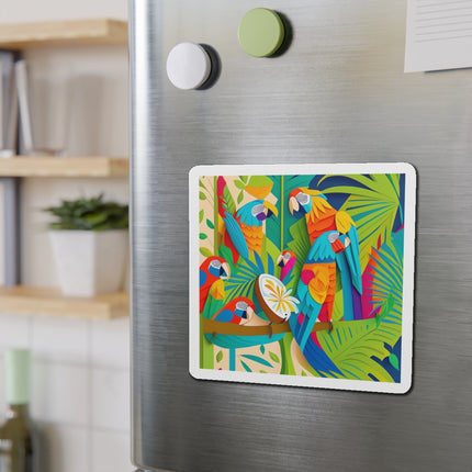 Colorful Macaws Die-Cut Magnets (5 Sizes)