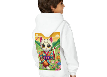 Samurai Kitten Youth Heavy Blend Hooded Sweatshirt