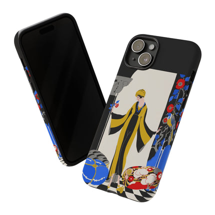 Art Deco Flapper in Yellow Robe Phone Case – Elegant Glamour & Exotic Charm