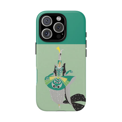 Peacock Dancer Phone Case – Opulent Glamour & Theatrical Elegance