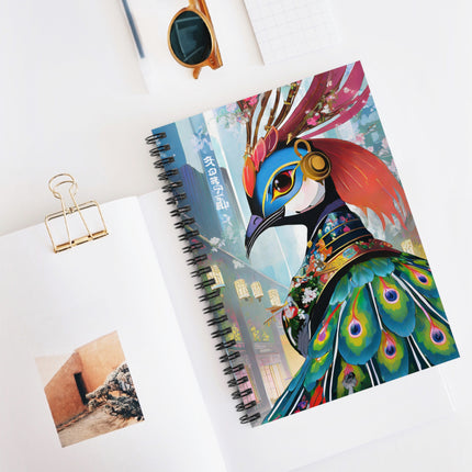 Techno Plumes Spiral Notebook - Ruled Line