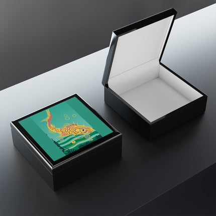 Golden Serenity Jewelry Box