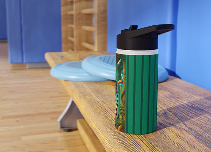 Silent Stripes Stainless Steel Water Bottle, Standard Lid