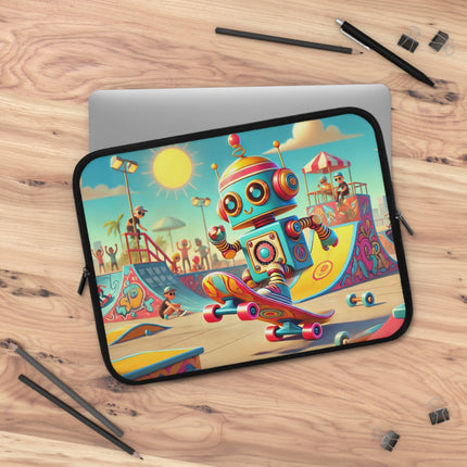 The Skate Park Robot Laptop Sleeve – Action, Energy & Retro Fun