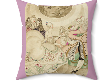 Sur talons rouges (On Red Heels) pl 01 by Gerda Wegener Spun Polyester Square Pillow