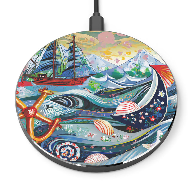 Nautical Patterns Wireless Charger