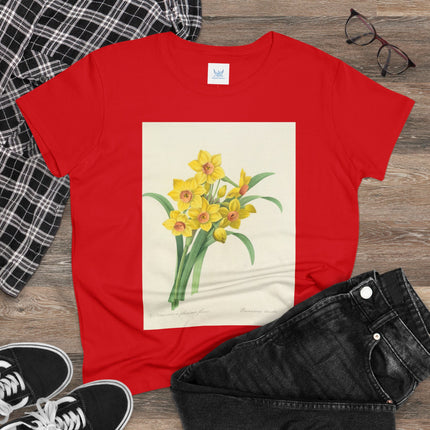 Choix des plus belles fleurs, Plate 052 by Pierre Joseph Redouté  Women's Midweight Cotton Tee