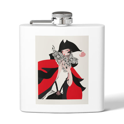 Crimson Masquerade Flask – Dramatic Grace & Bold Elegance