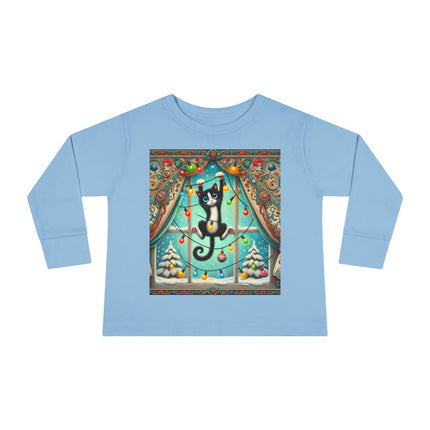 Mischief in Tinselland Toddler Long Sleeve Tee