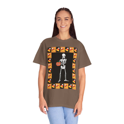 Candy Corn Skeleton Unisex Garment-Dyed T-shirt