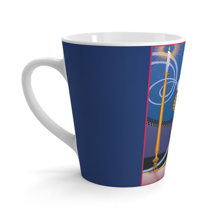 Smoke and Secrets: A Glamorous Encounter in Prohibition Era Latte Mug
