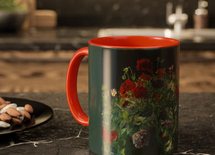 A Study of Poppies for Carnation, Lily, Lily, Rose by John Singer Sargent Colorful Mugs (11oz, 15oz)