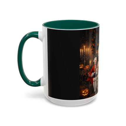 🌙🎃 The Moonlit Pumpkin Parlor Colorful Mug – Elegant Halloween Charm